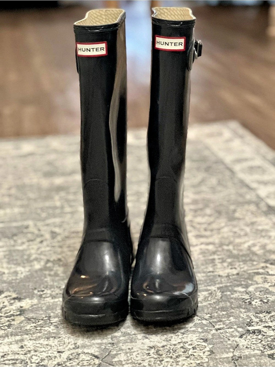 Hunter Shoes - Hunter Original Gloss Tall Rain Boots Dark Blue US 8F/6M/T